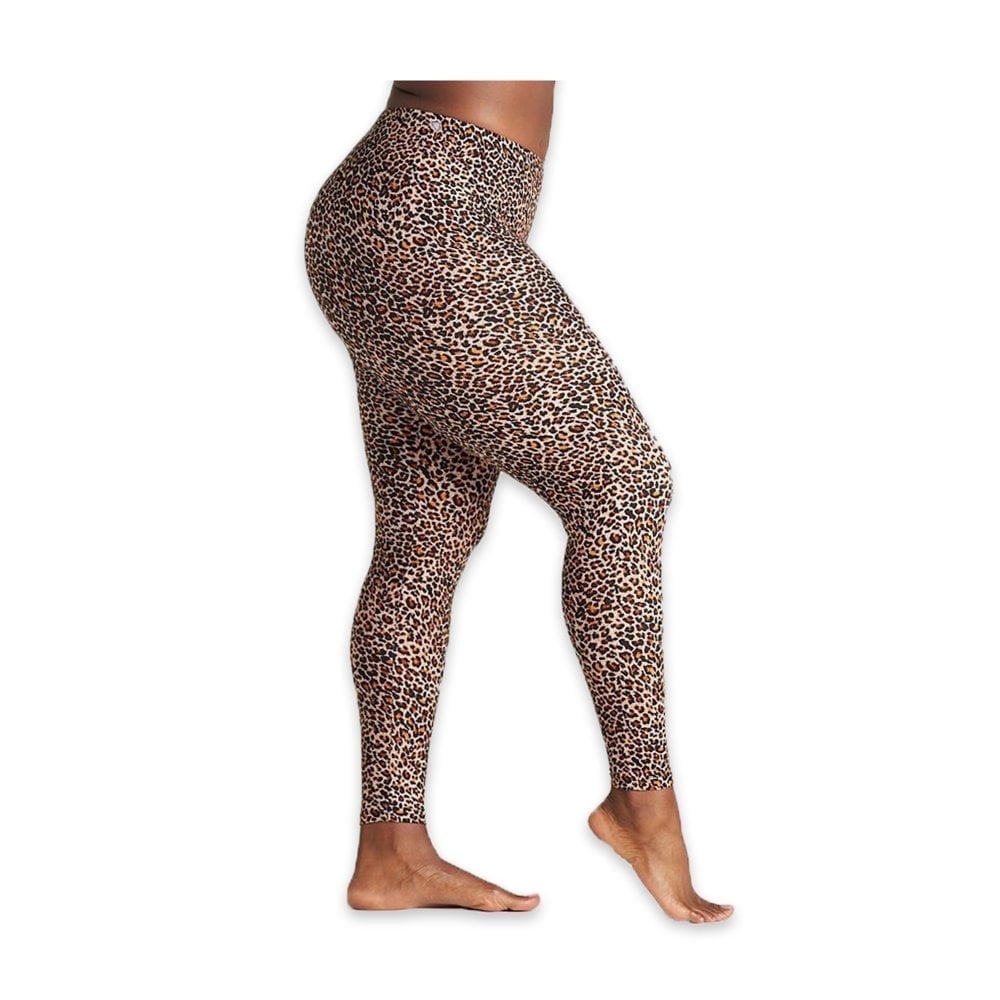 On the Go Women's Leopard Print Leggings (1 Pair, Brown Leopard, Size S-M)